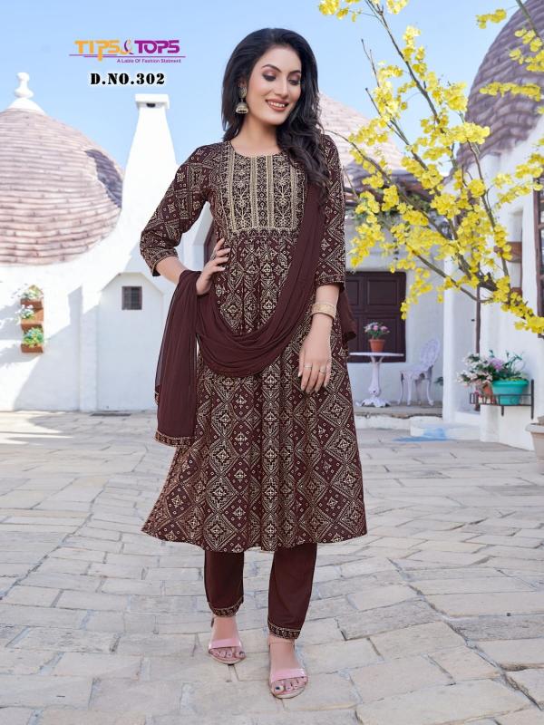 Tips And Tops Gungun Vol 3 Rayon Designer Kurti With Bottom Dupatta Collection